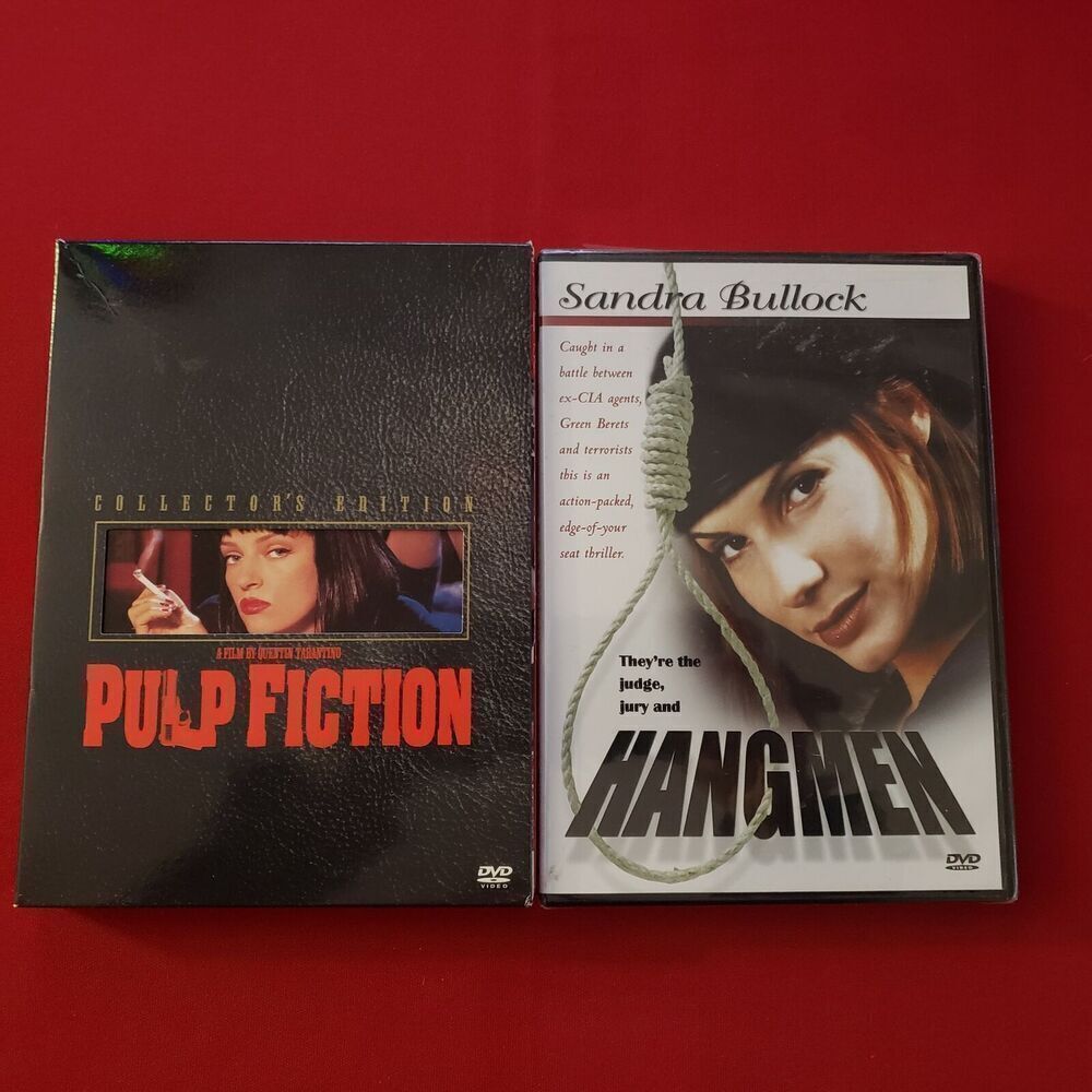 Movie Lot of 2 DVD's Rated R Hangmen, Pulp Fiction Collector's Edition